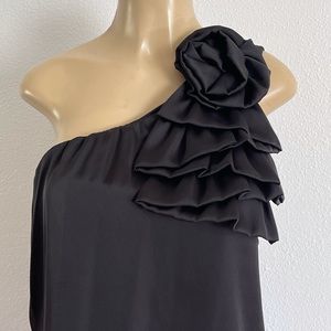 Queen Esther one shoulder black top size M